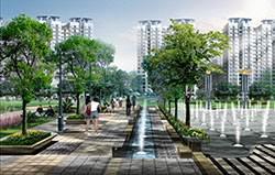 高档典雅风范的小区广场-地产园林设计